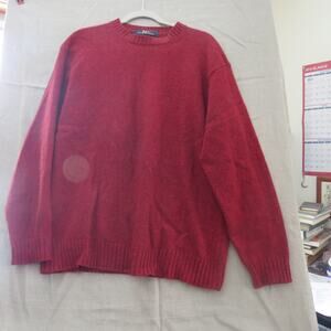 North Winds Classic Red Wool Crew Neck Sweater | Size M | Vintage Preppy